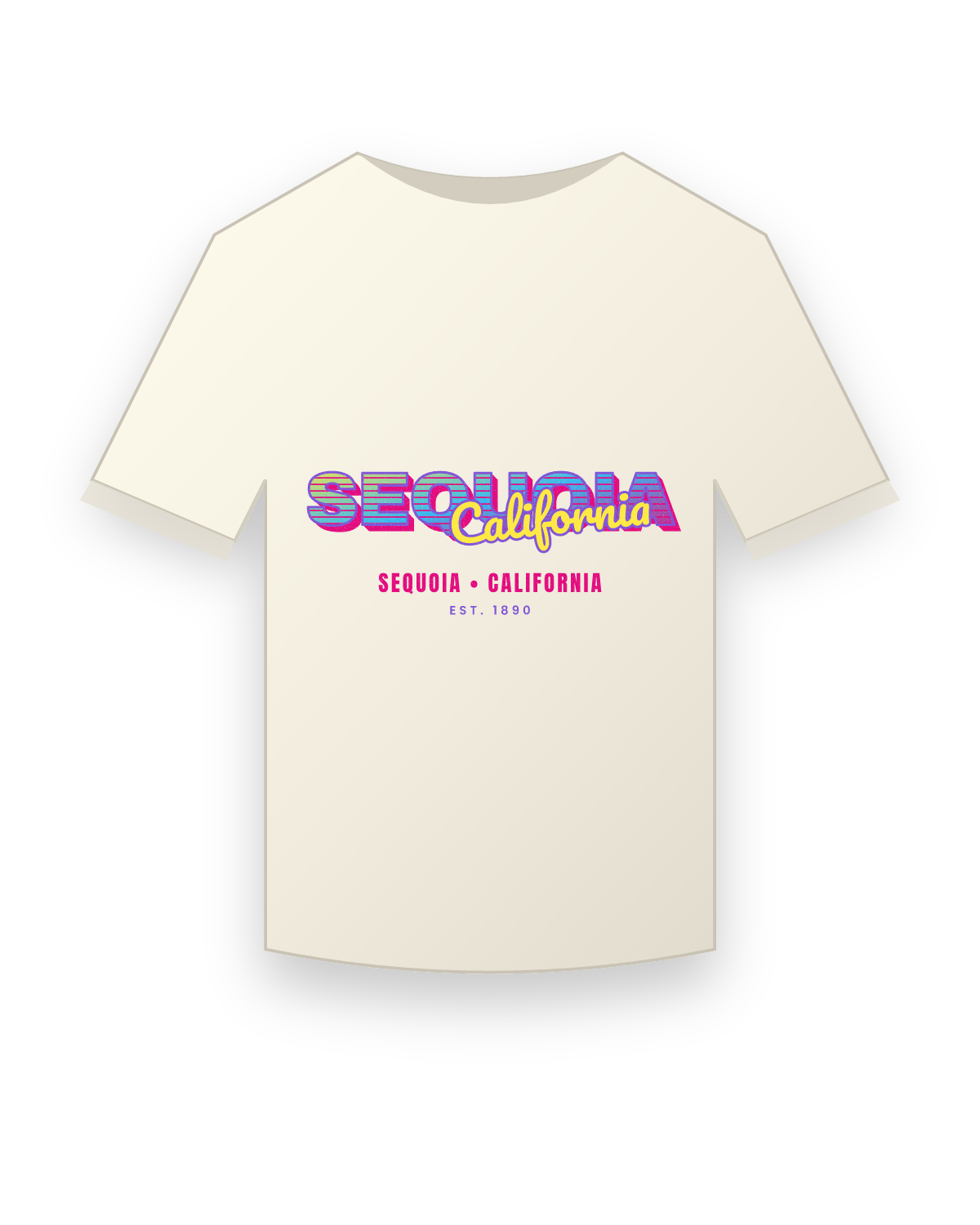 Sequoia Music TV Vintage Wash Tee in Ivory
