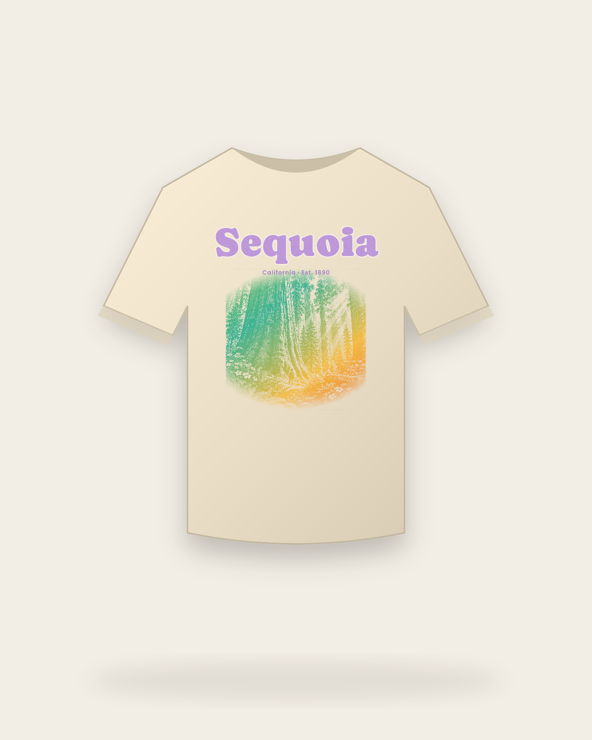 Sequoia Giant Forest Classic Tee in Natural