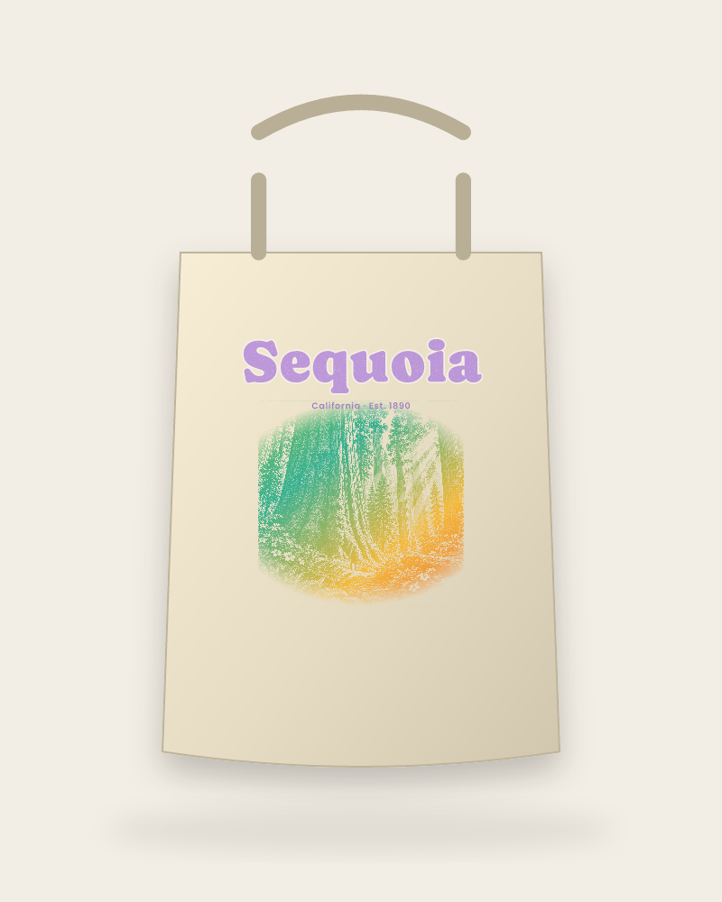 Sequoia Giant Forest Canvas Tote