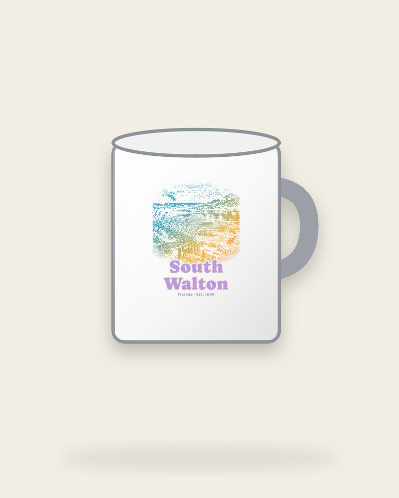 South Walton Dune Lake Enamel Camp Mug
