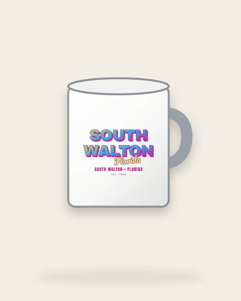 South Walton Music TV Enamel Camp Mug