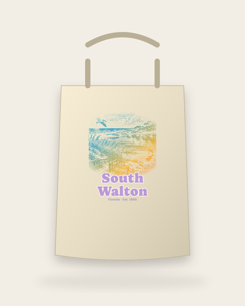 South Walton Dune Lake Canvas Tote