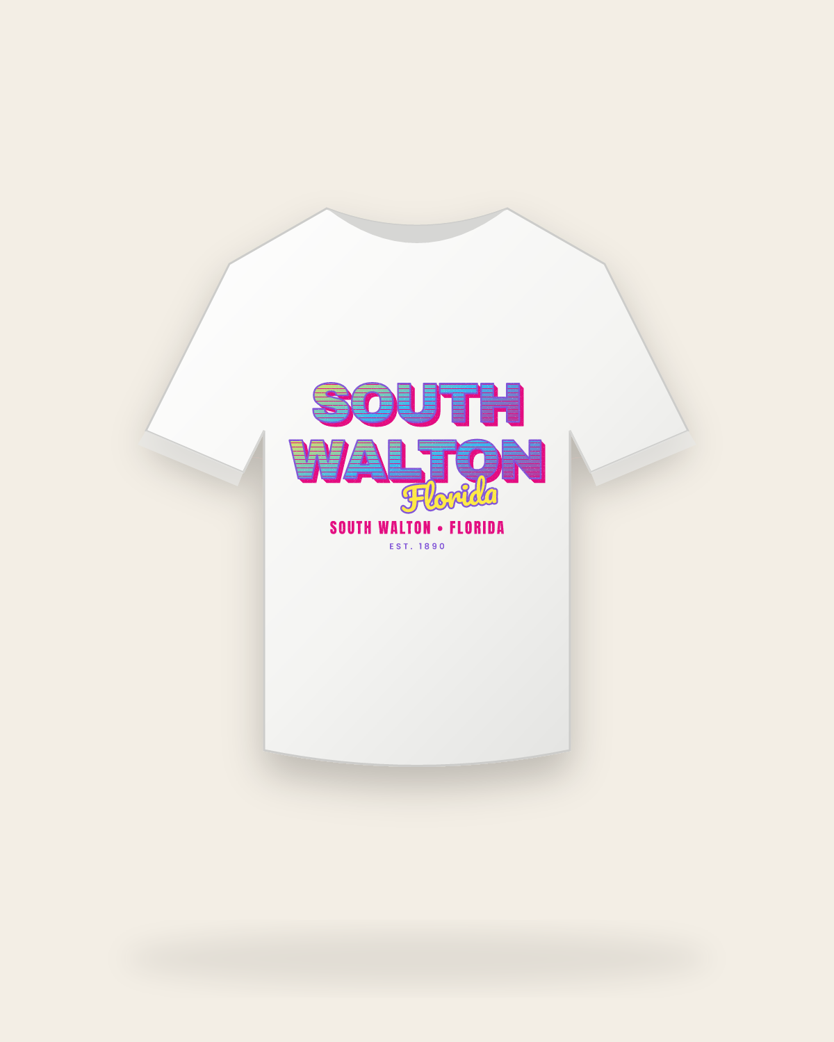 South Walton Music TV Youth Tee in White