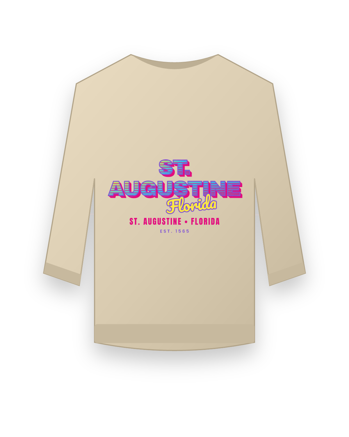 St. Augustine Music TV Crewneck Sweatshirt in Sand