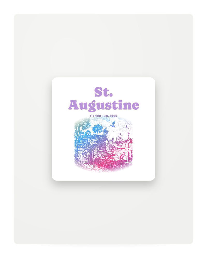 St. Augustine Old Fort & Lighthouse Fridge Magnet