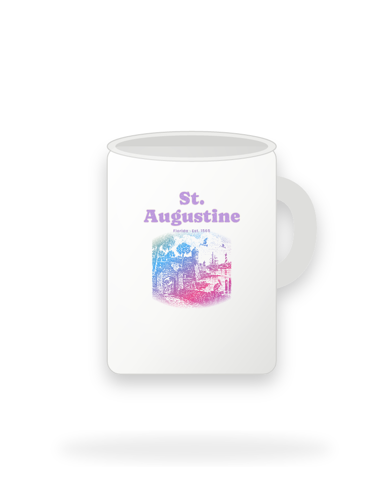 St. Augustine Old Fort & Lighthouse Ceramic Mug 15oz