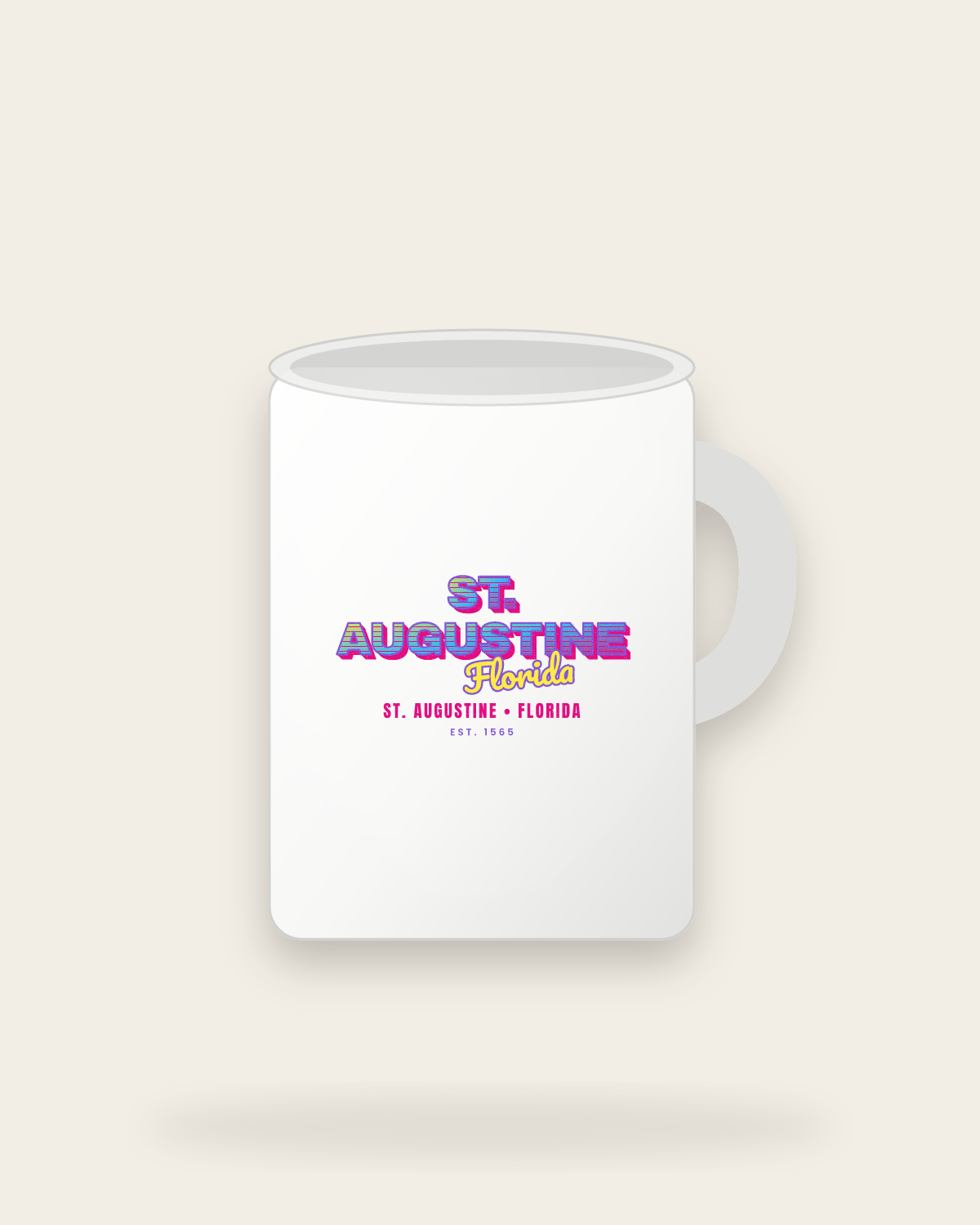St. Augustine Music TV Ceramic Mug 15oz in White