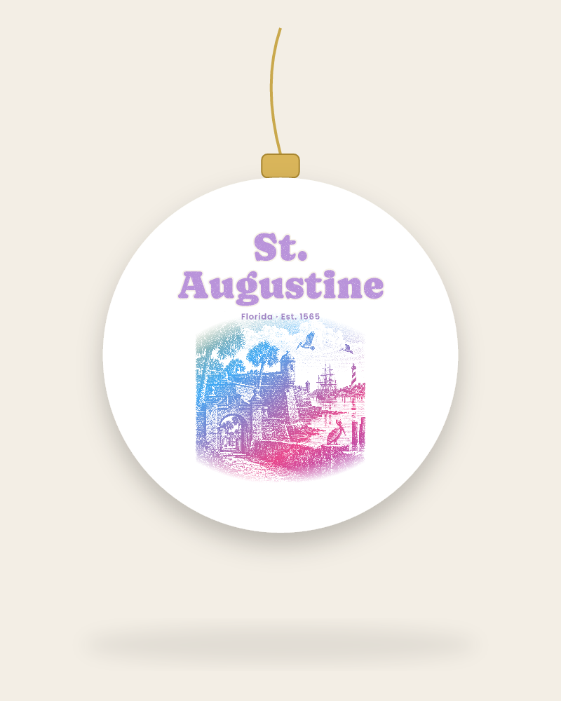 St. Augustine Old Fort & Lighthouse Ceramic Ornament