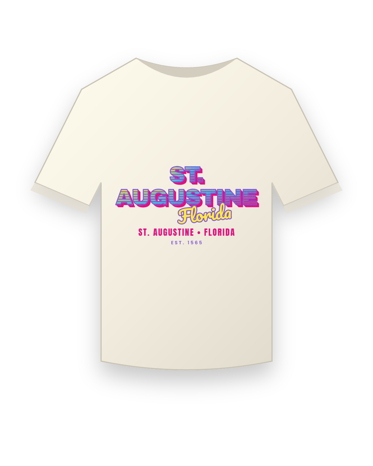 St. Augustine Music TV Vintage Wash Tee in Ivory