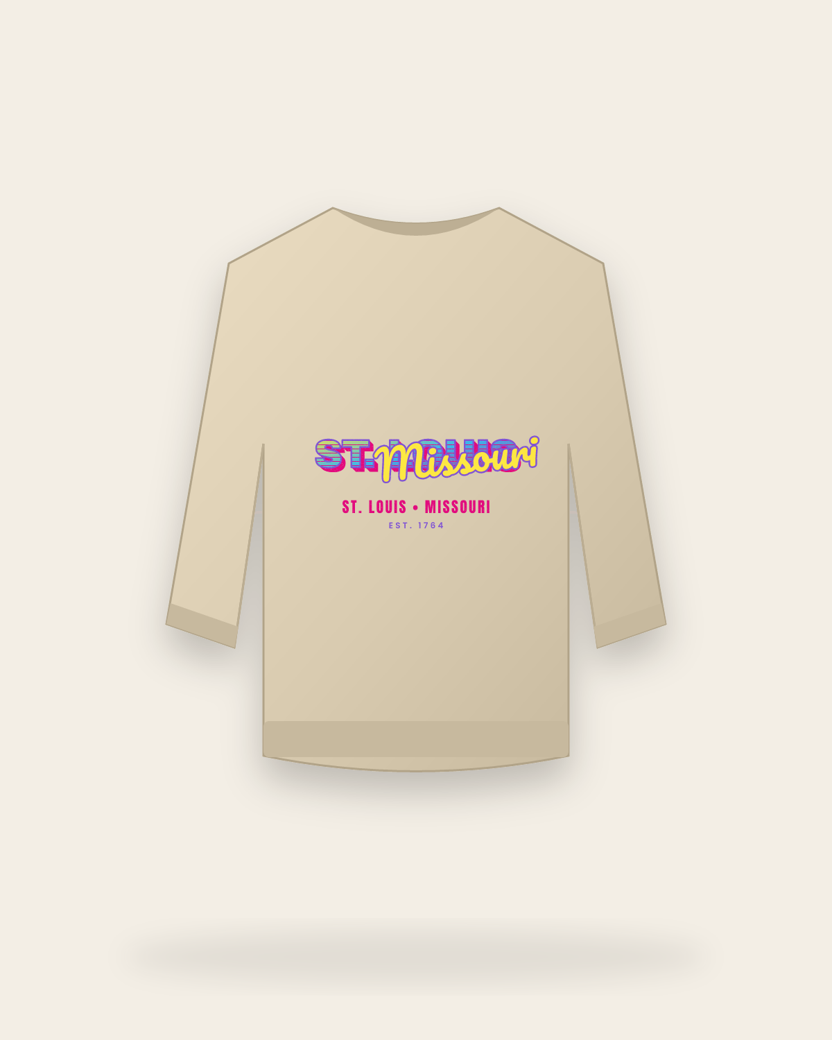 St. Louis Music TV Crewneck Sweatshirt in Sand