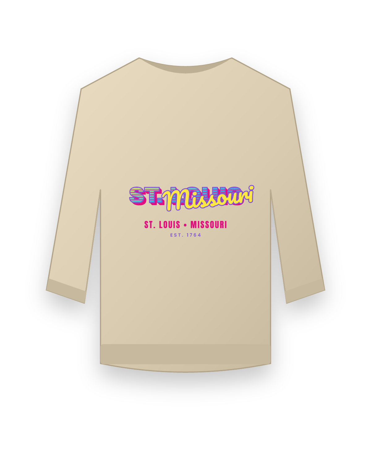 St. Louis Music TV Crewneck Sweatshirt in Sand