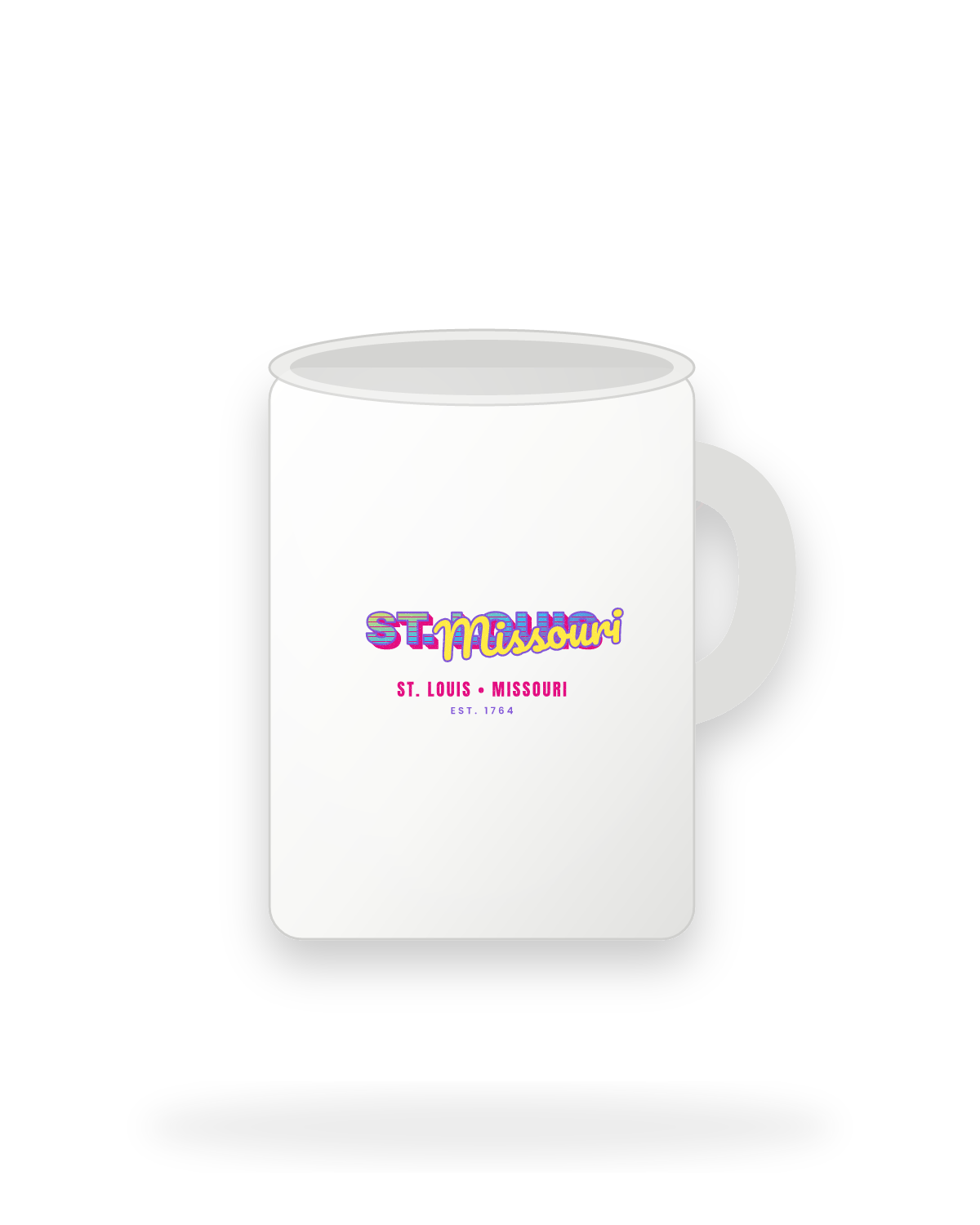 St. Louis Music TV Ceramic Mug 15oz in White