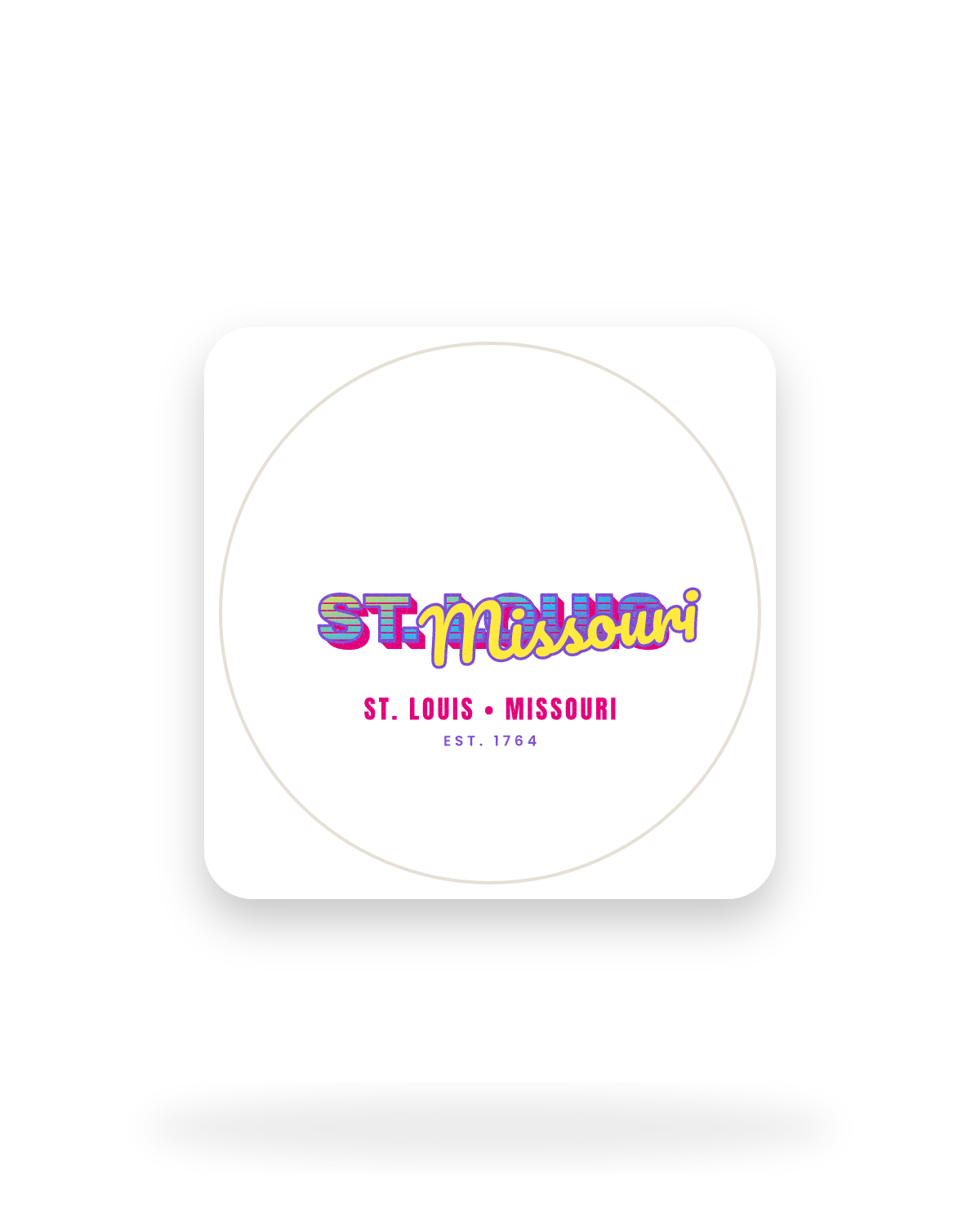 St. Louis Music TV Kiss-Cut Sticker in White