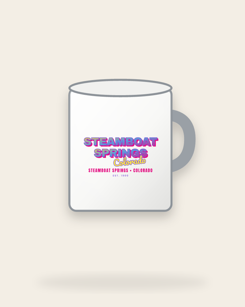 Steamboat Springs Music TV Enamel Camp Mug