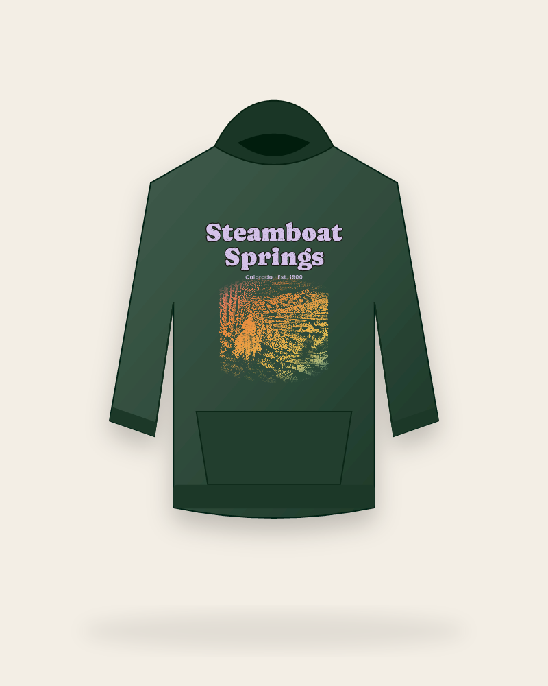 Steamboat Springs Cowboy Powder Hooded Sweatshirt
