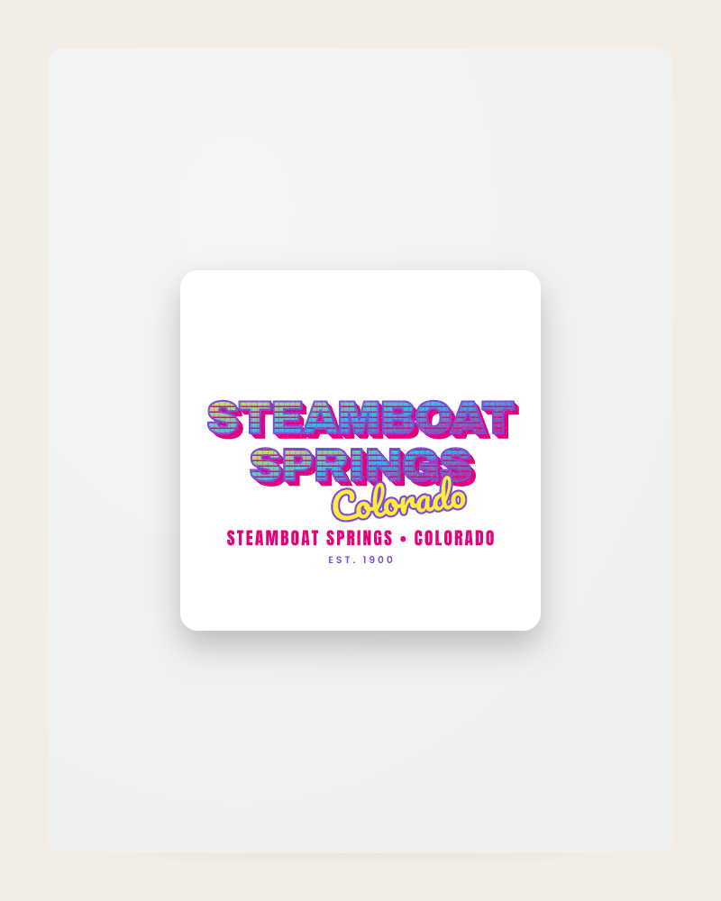 Steamboat Springs Music TV Fridge Magnet