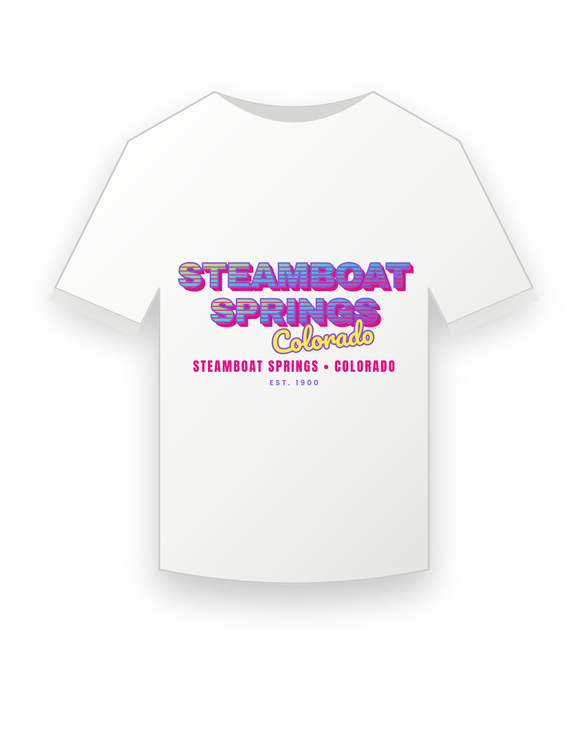 Steamboat Springs Music TV Youth Tee in White