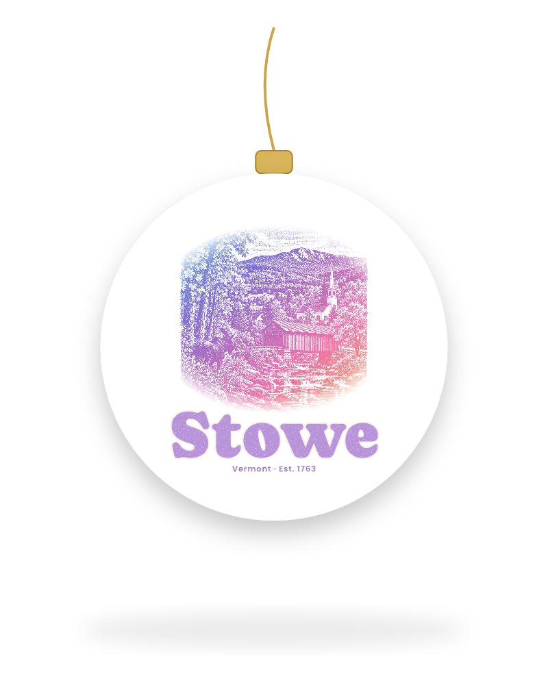 Stowe Covered Bridge Ceramic Ornament