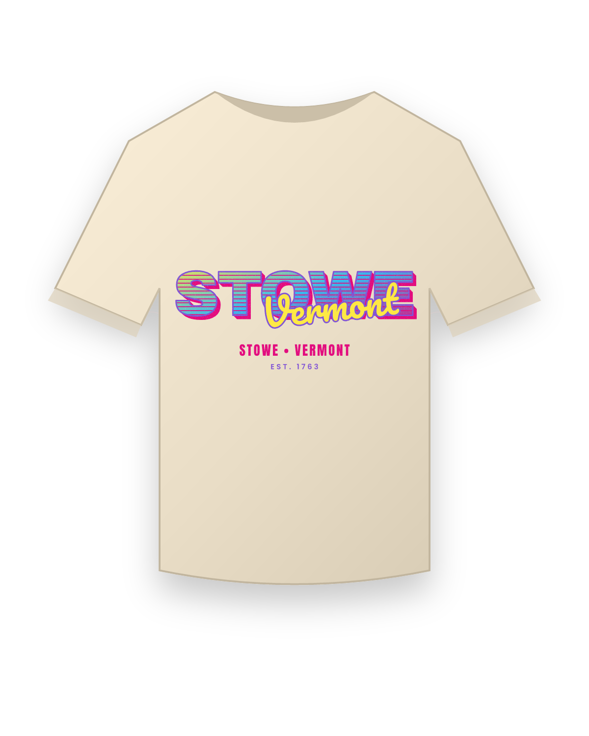 Stowe Music TV Organic Cotton Tee in Natural