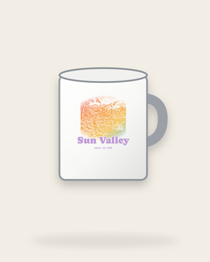 Sun Valley River Cast Enamel Camp Mug