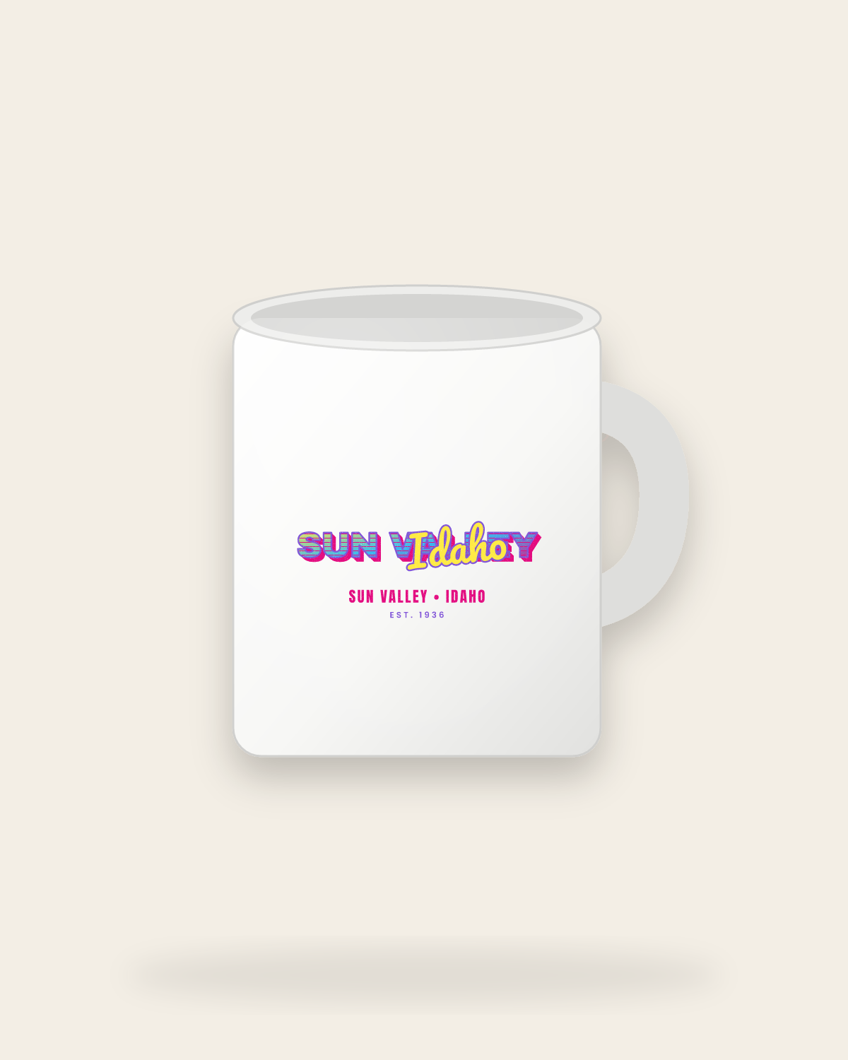 Sun Valley Music TV Ceramic Mug 11oz in White