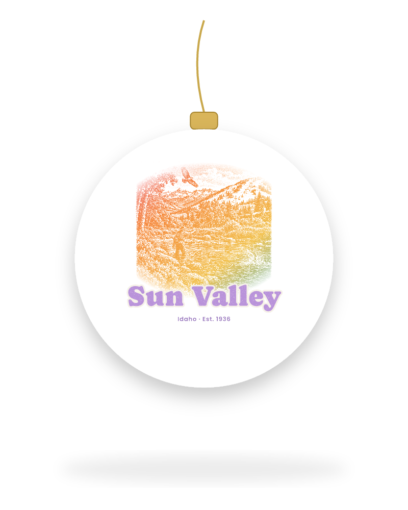 Sun Valley River Cast Ceramic Ornament