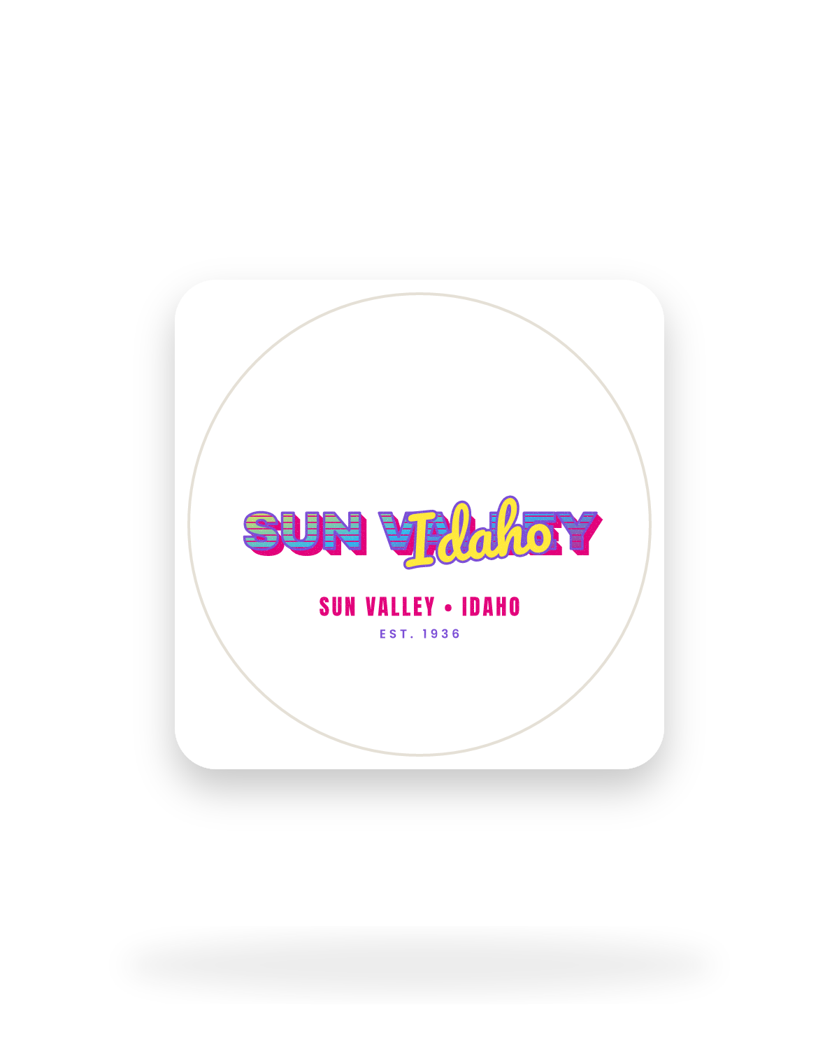 Sun Valley Music TV Kiss-Cut Sticker in White