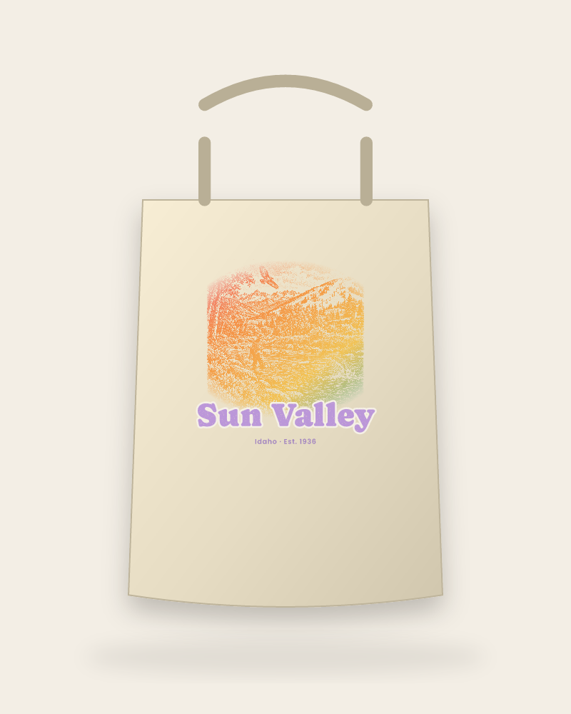 Sun Valley River Cast Canvas Tote