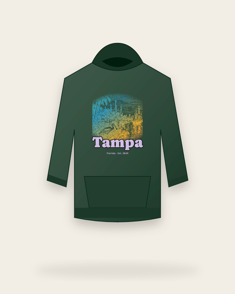 Tampa Minarets & Spoonbill Hooded Sweatshirt