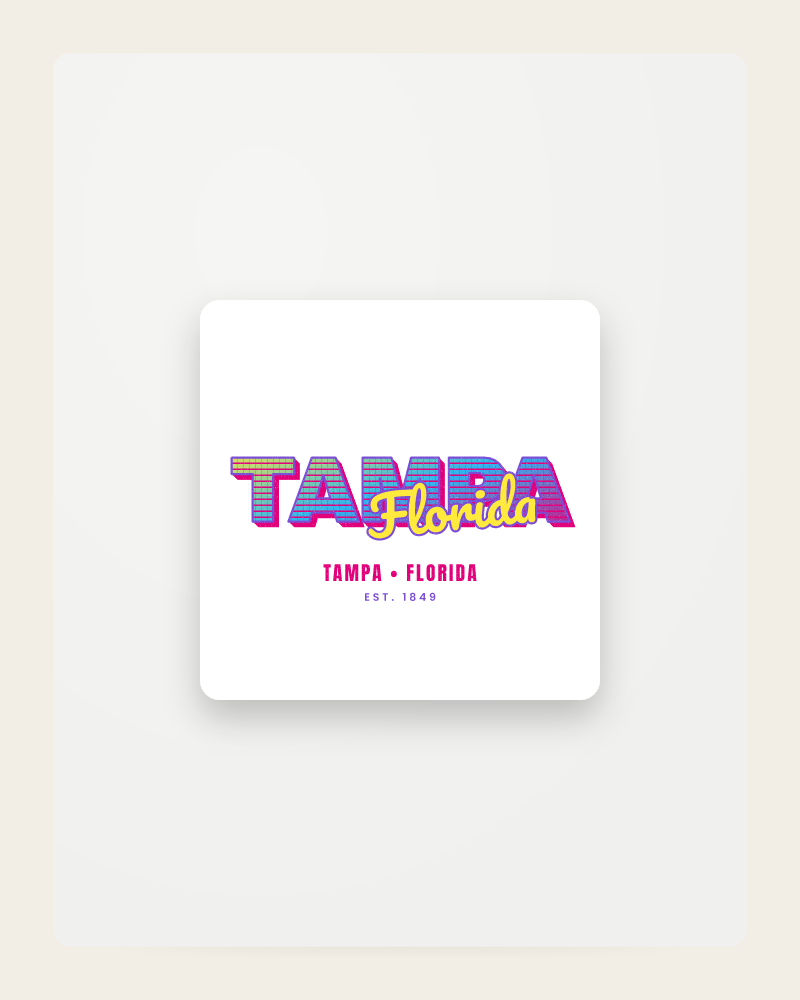 Tampa Music TV Fridge Magnet