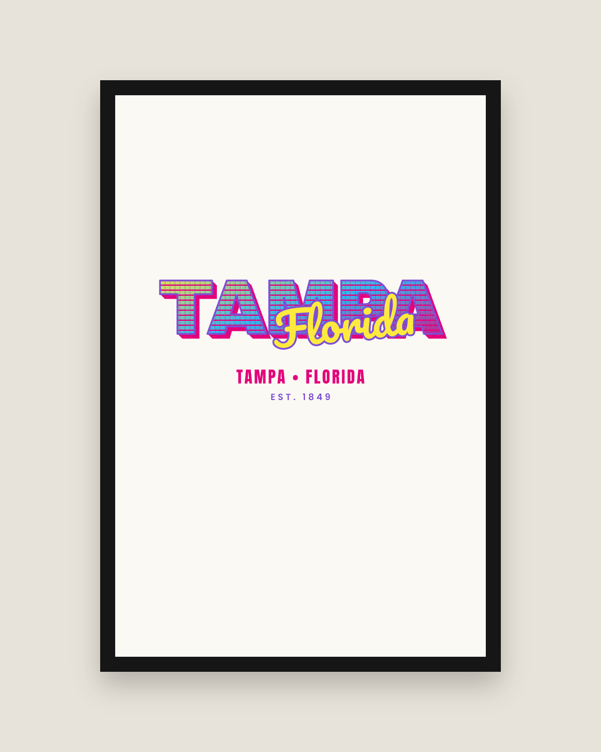 Tampa Music TV Matte Poster in White