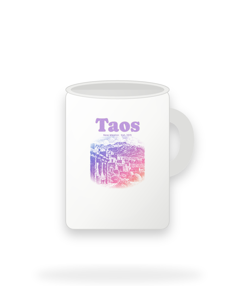 Taos Adobe Pueblo Ceramic Mug 15oz