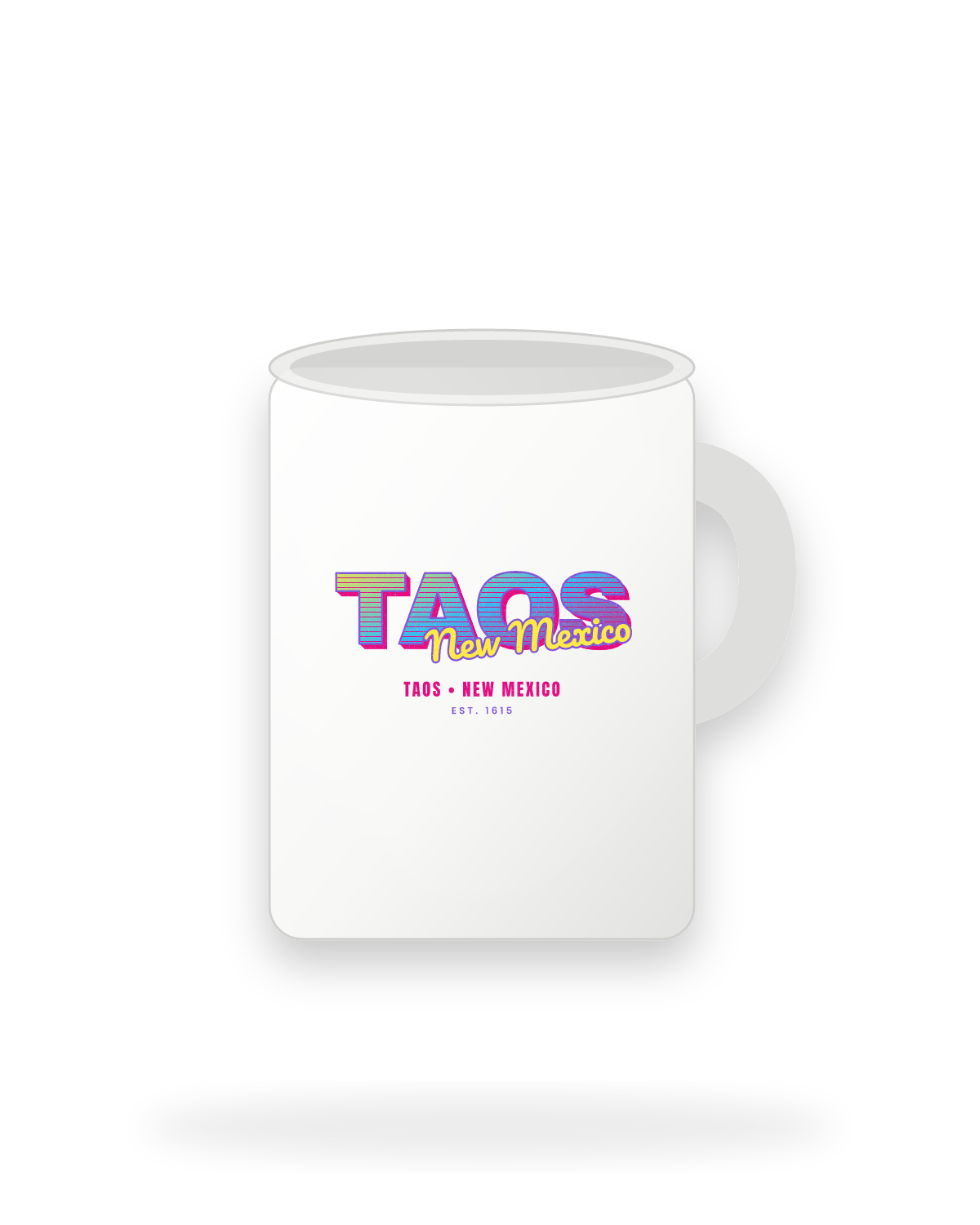 Taos Music TV Ceramic Mug 15oz in White