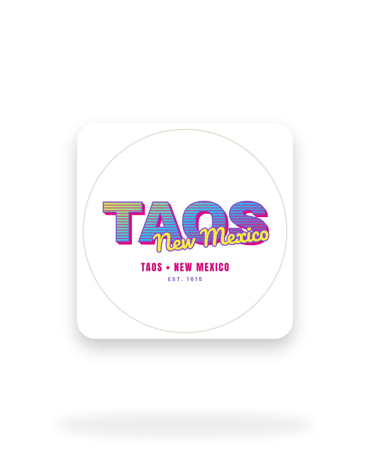 Taos Music TV Kiss-Cut Sticker in White