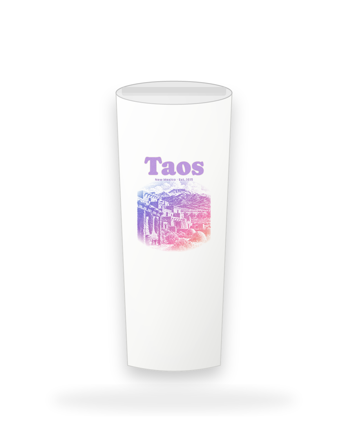 Taos Adobe Pueblo Insulated Tumbler 20oz in White