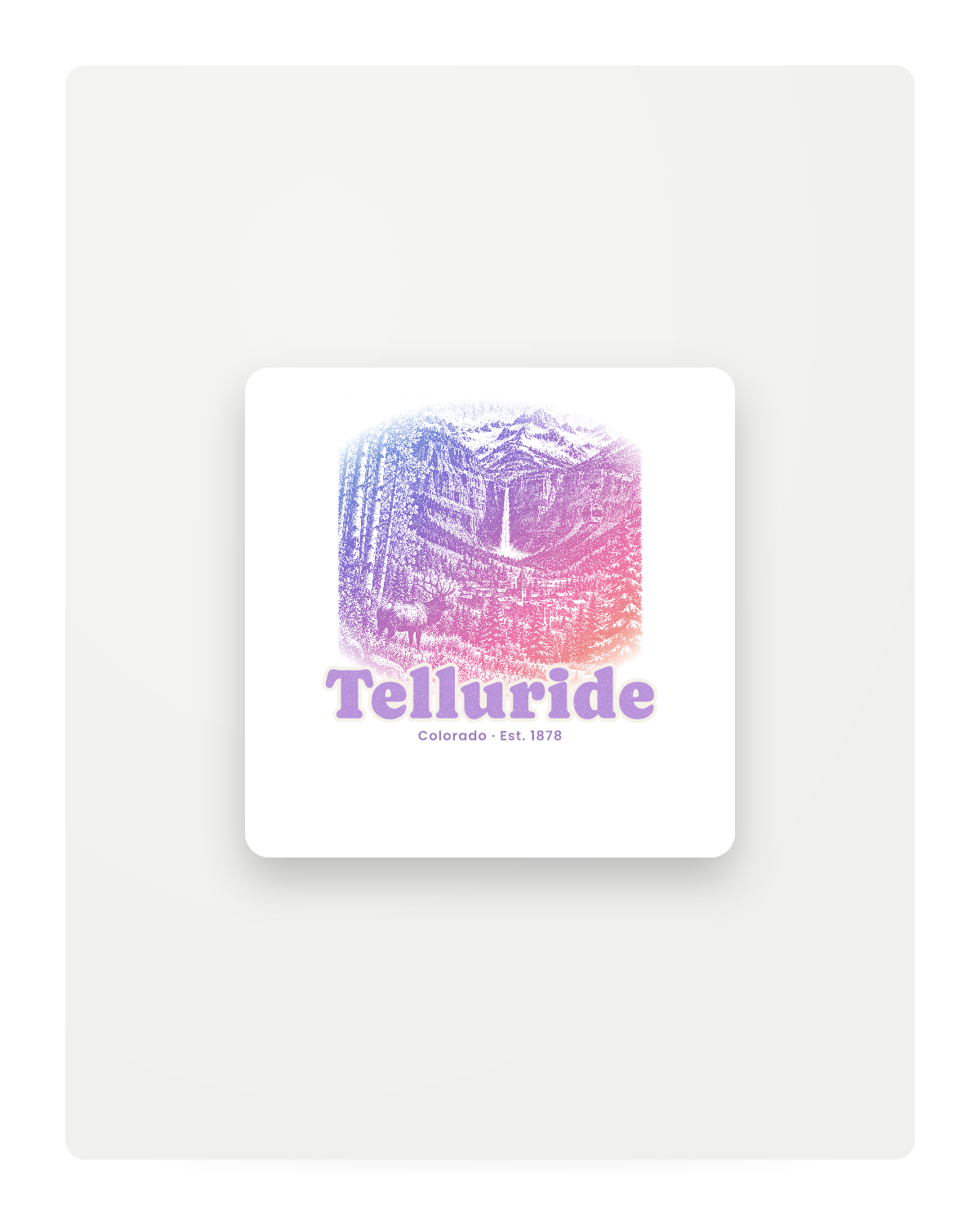 Telluride Box Canyon Falls Fridge Magnet in White