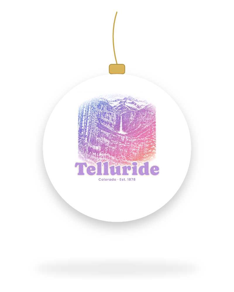 Telluride Box Canyon Falls Ceramic Ornament