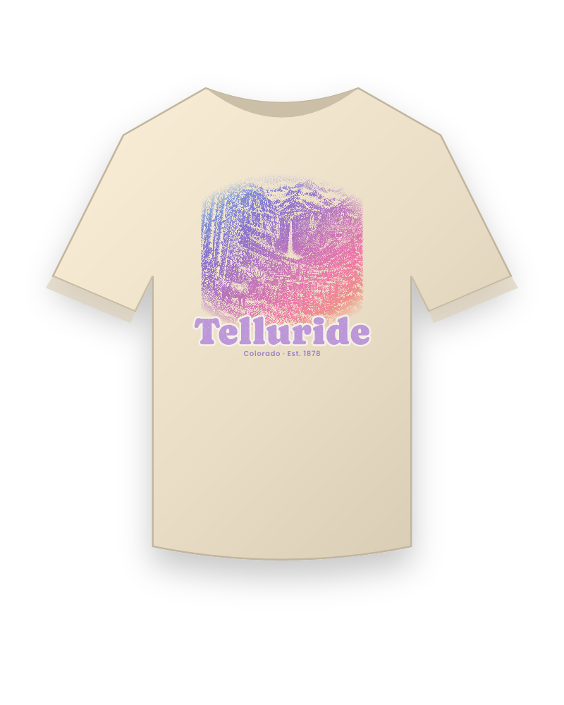 Telluride Box Canyon Falls Organic Cotton Tee