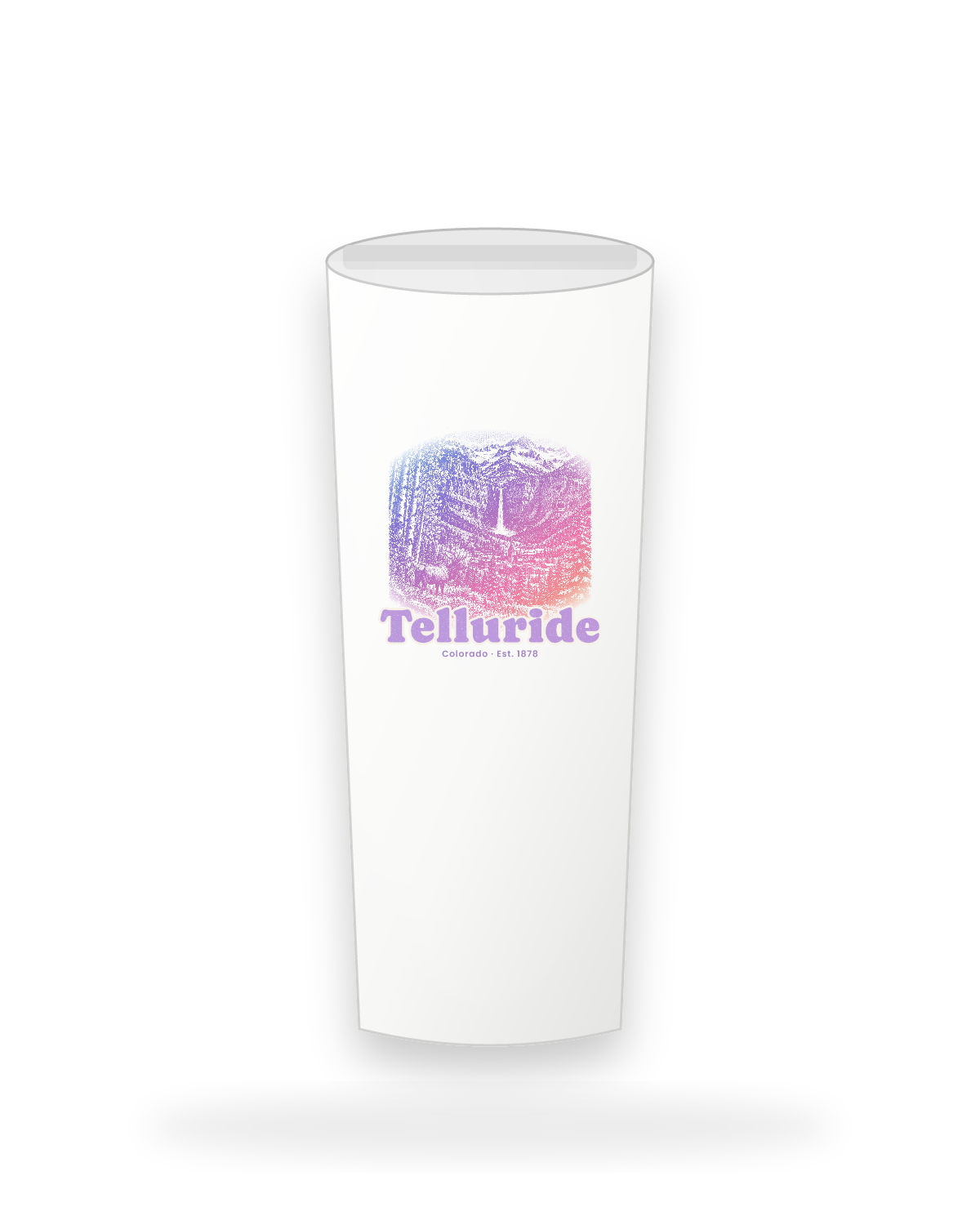 Telluride Box Canyon Falls Insulated Tumbler 20oz in White