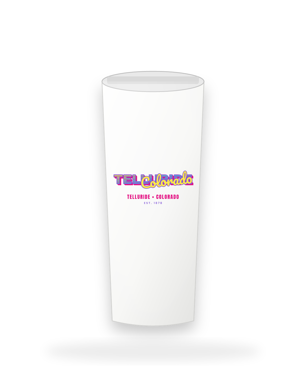 Telluride Music TV Insulated Tumbler 20oz in White