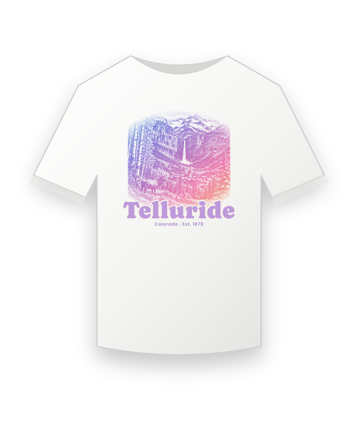 Telluride Box Canyon Falls Youth Tee in White