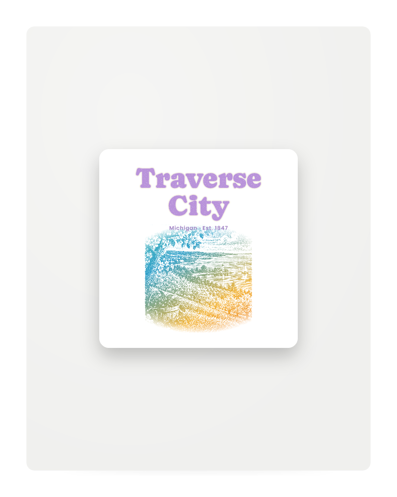 Traverse City Cherry Blossom Bay Fridge Magnet