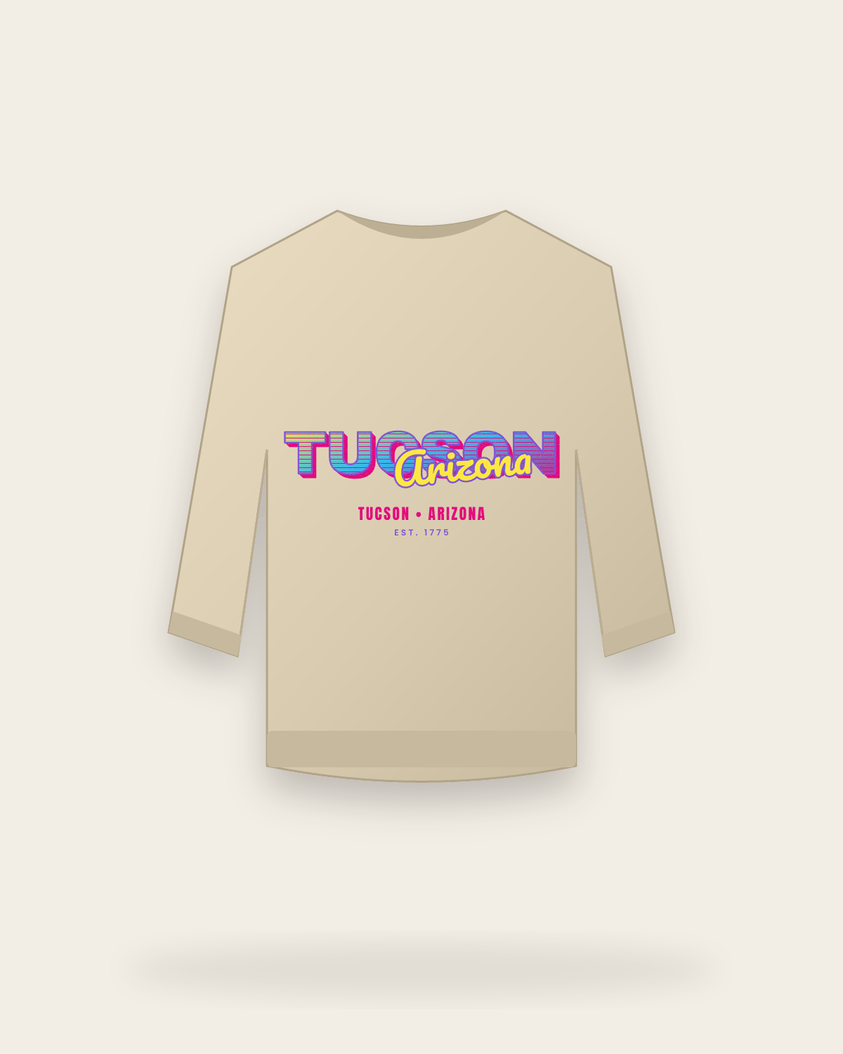 Tucson Music TV Crewneck Sweatshirt in Sand