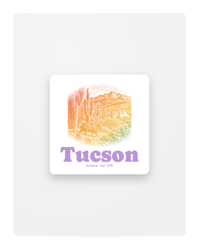 Tucson Saguaro Javelina Fridge Magnet