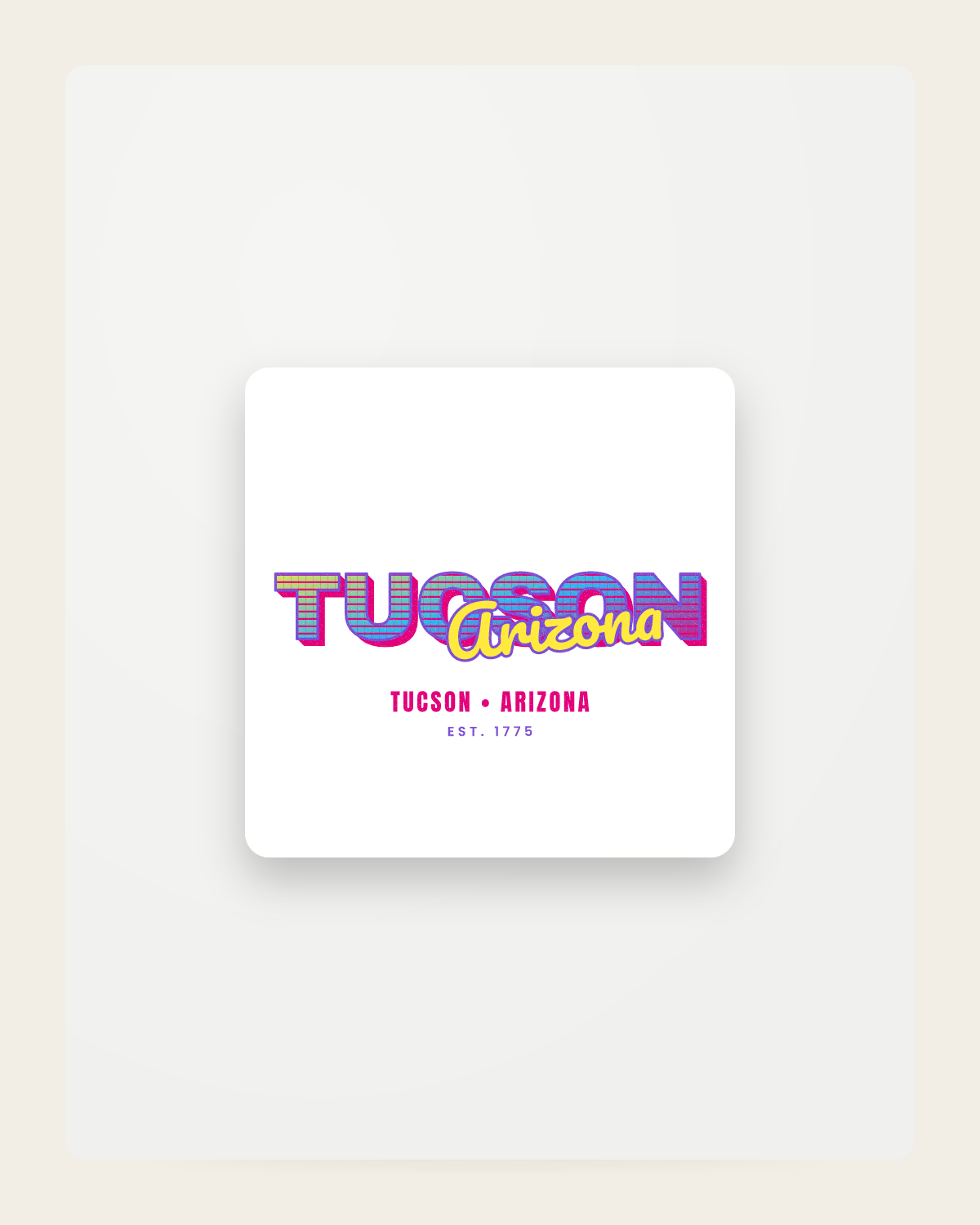 Tucson Music TV Fridge Magnet in White