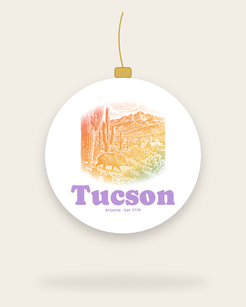Tucson Saguaro Javelina Ceramic Ornament