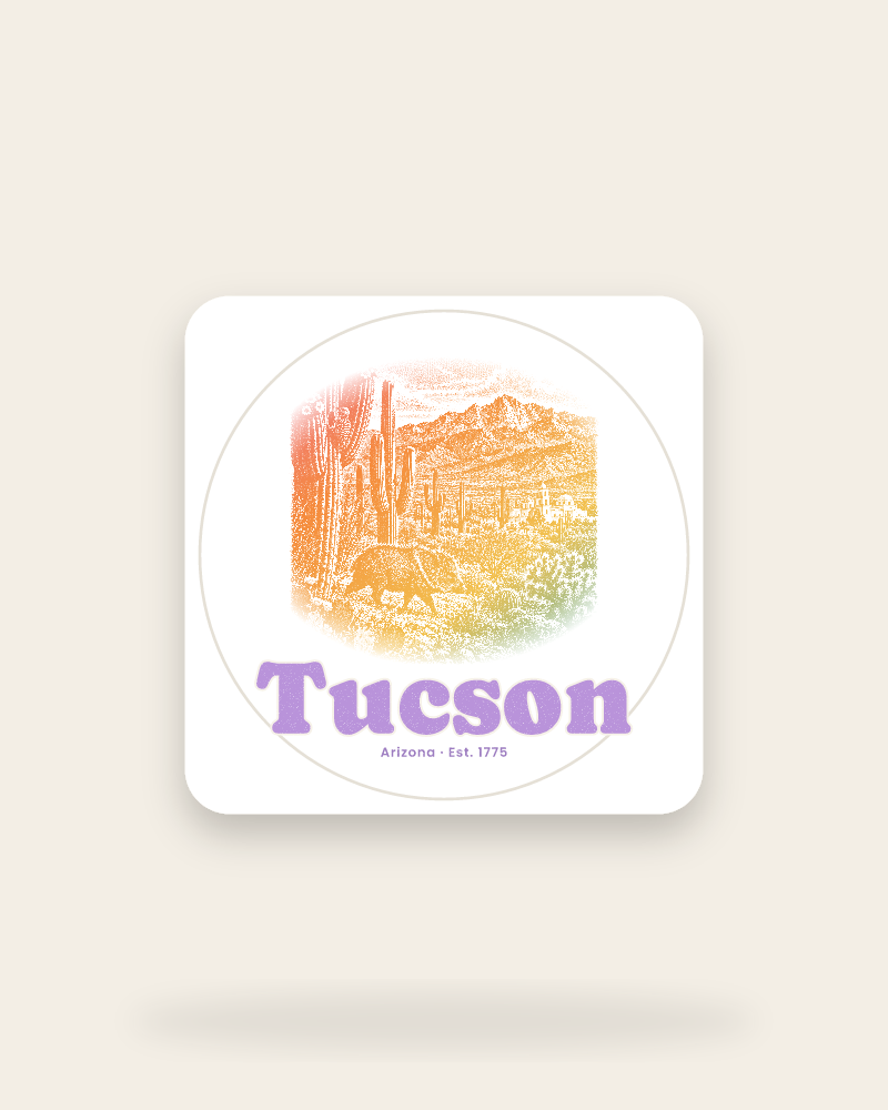 Tucson Saguaro Javelina Kiss-Cut Sticker