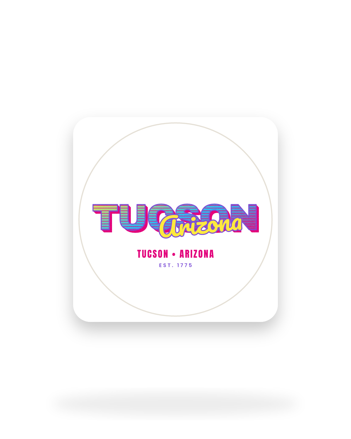 Tucson Music TV Kiss-Cut Sticker in White