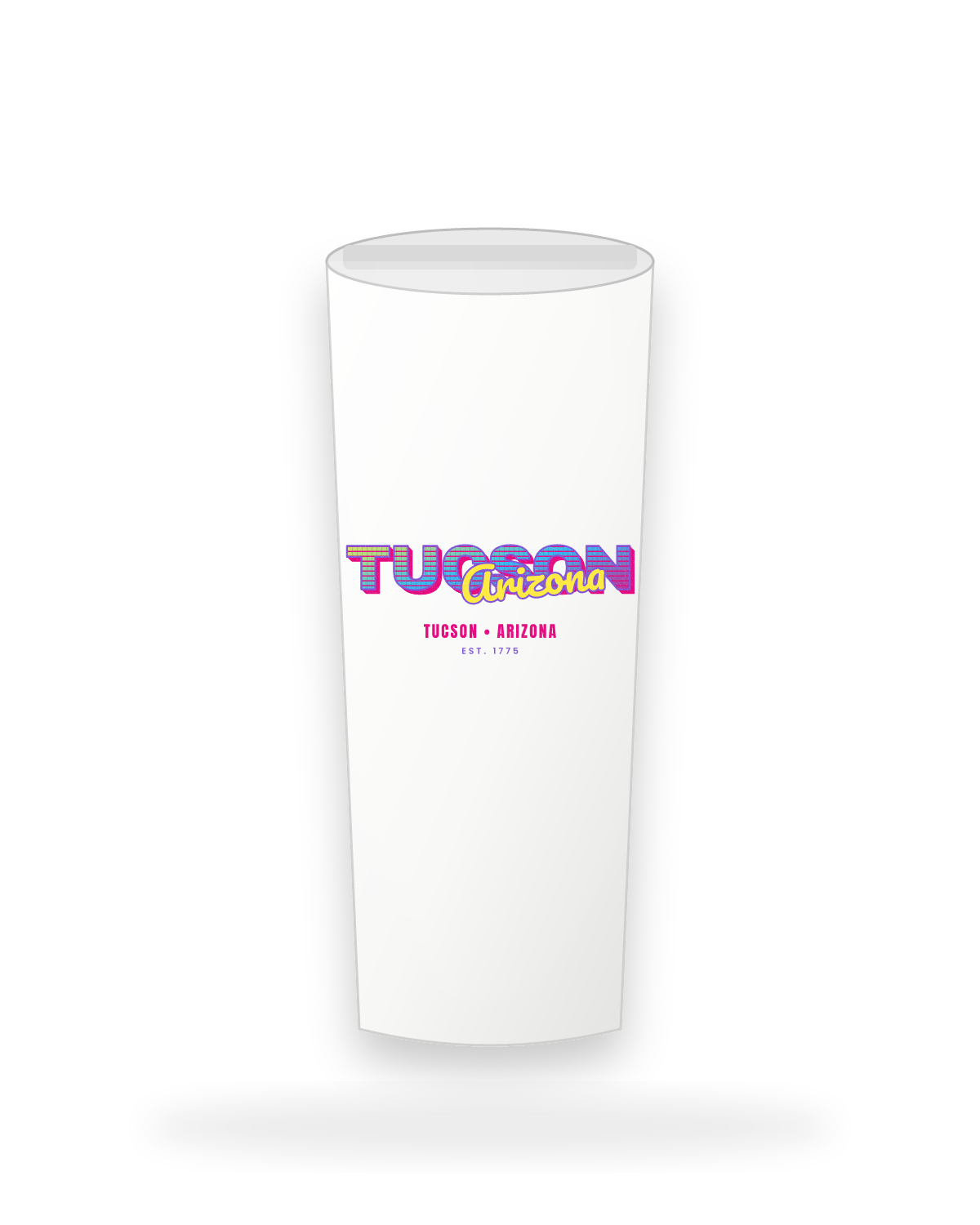 Tucson Music TV Insulated Tumbler 20oz in White