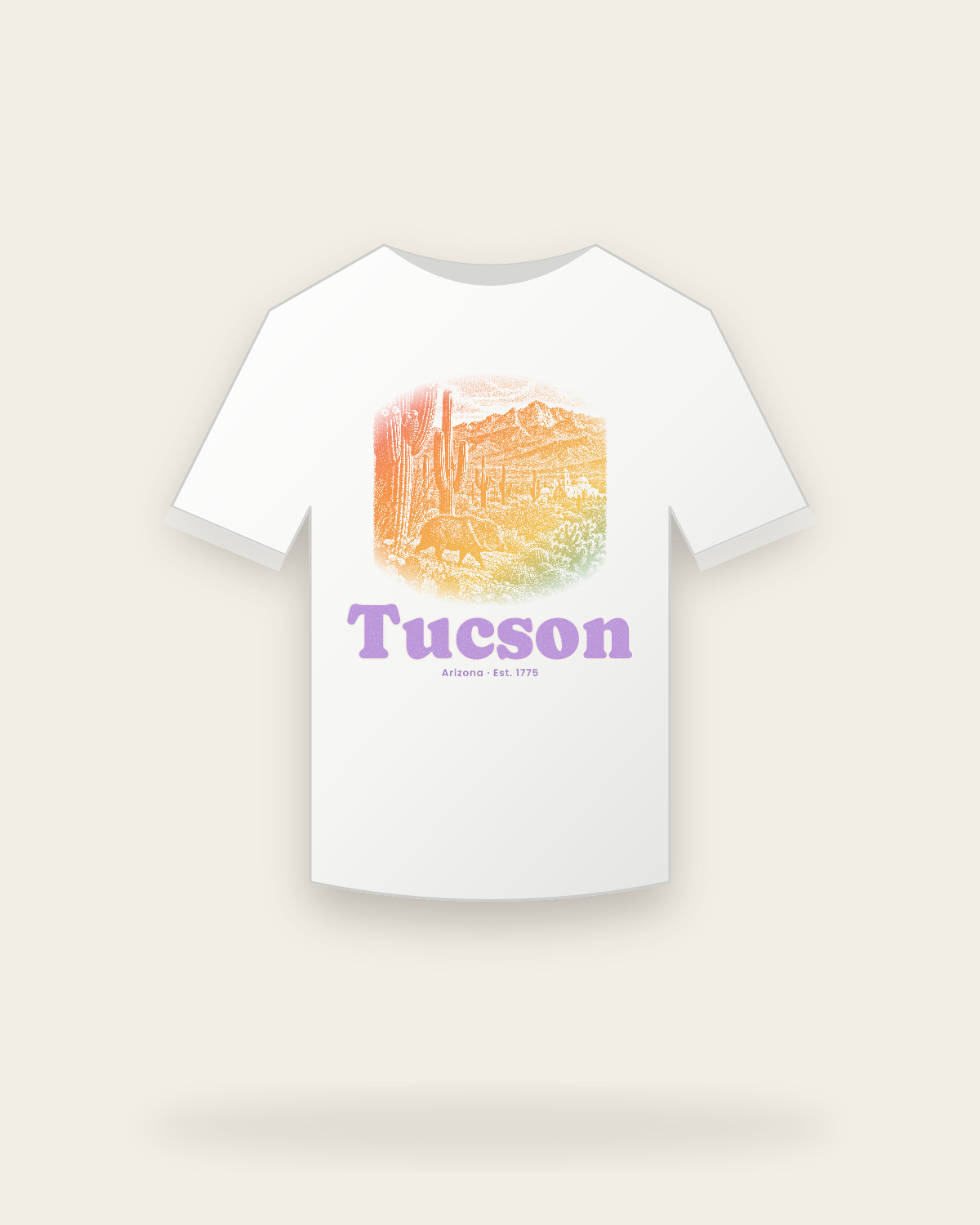 Tucson Saguaro Javelina Youth Tee in White